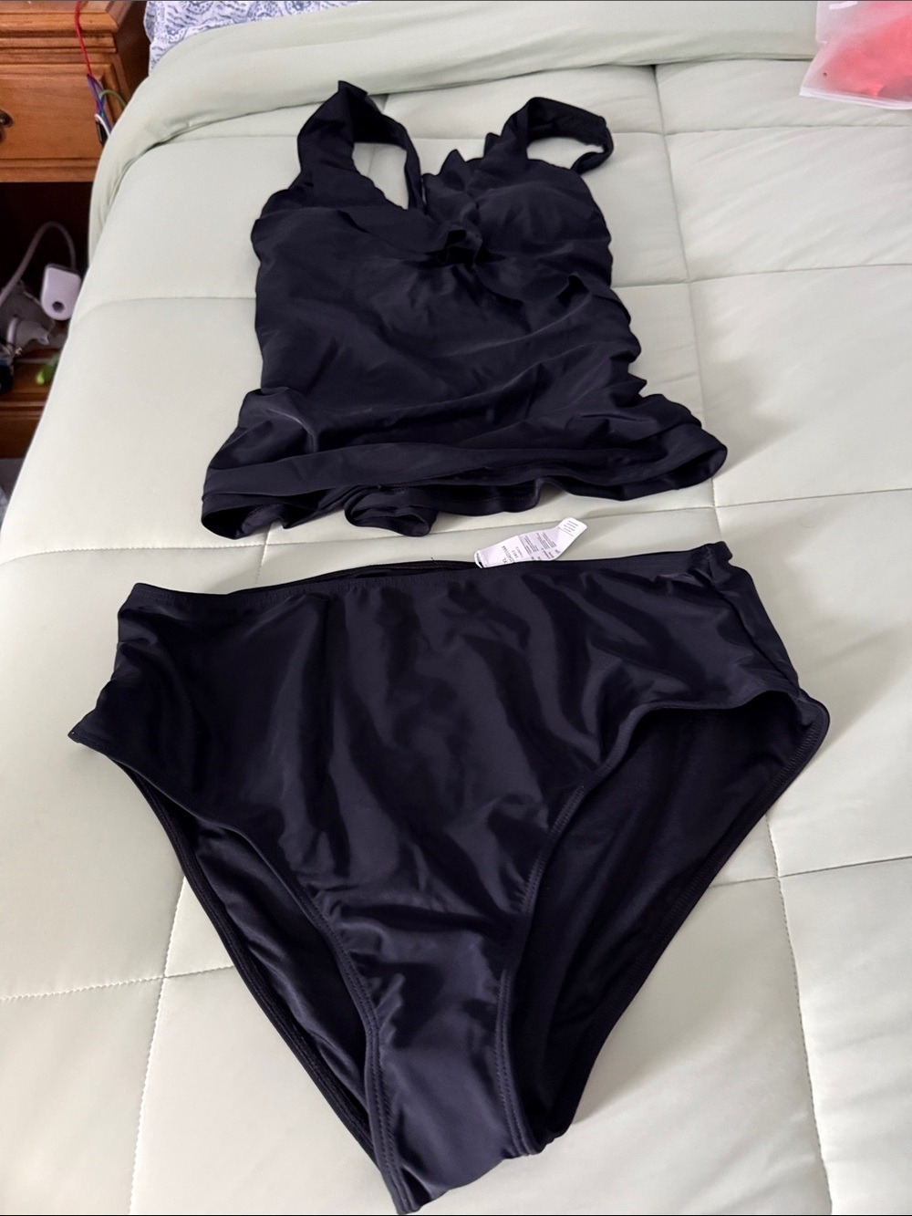 #0029 - Black Two-Piece Tankini Set